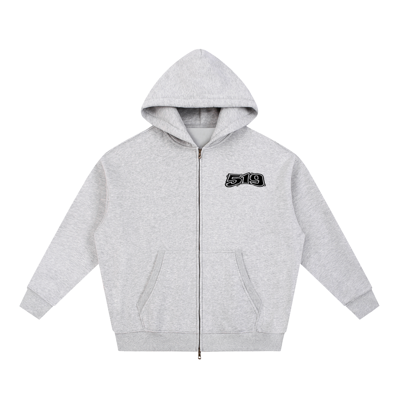 Essential Oversized Cropped Bottom Fleece Boxy Hoodie