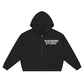 Unisex Waffle Boxy Full Zip Hoodie