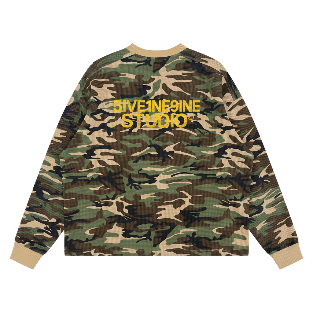 Unisex Waffle Boxy Long Sleeve T-Shirt