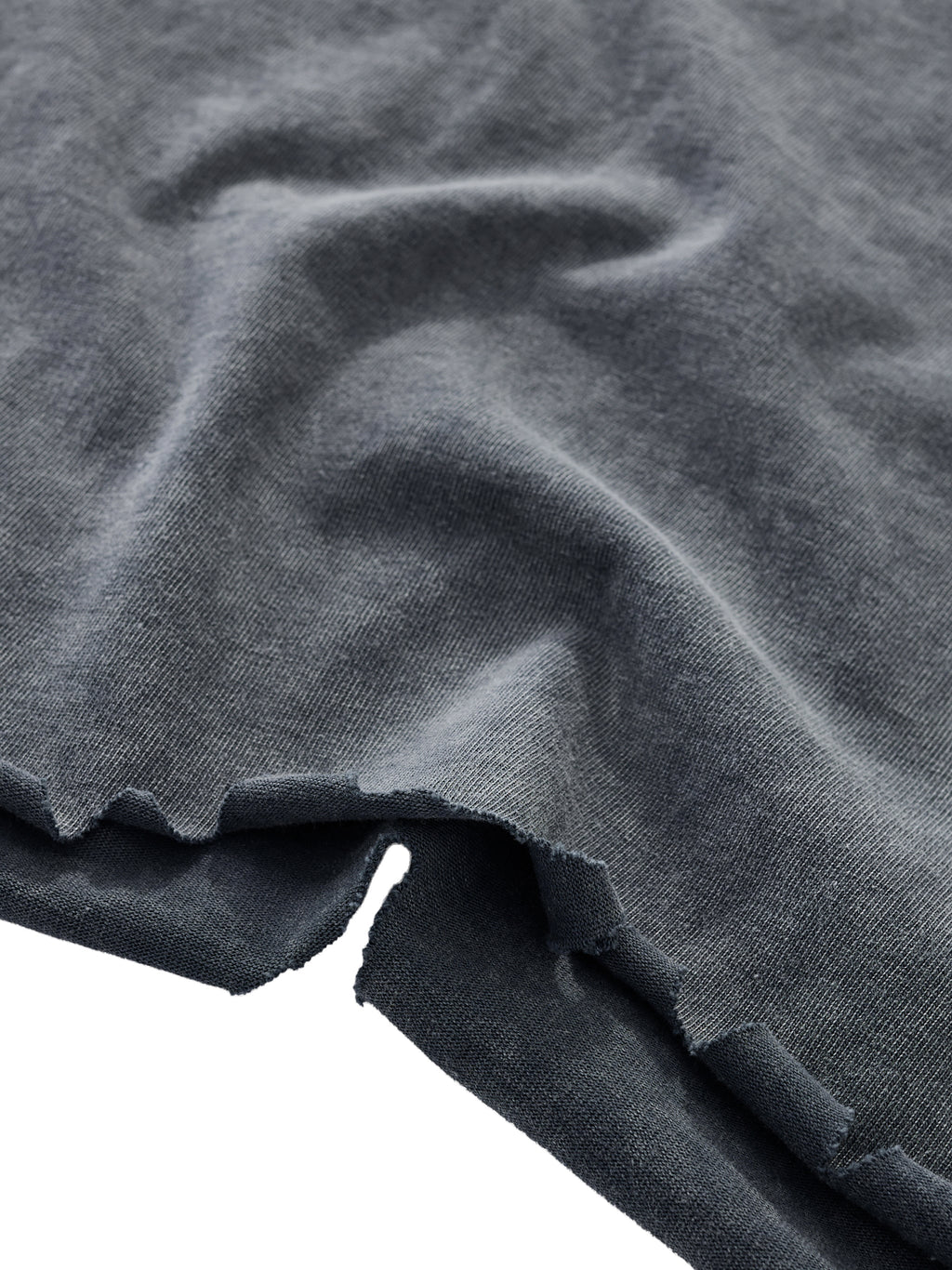Snow Wash Raw-Hem Boxy Cropped T-shirt