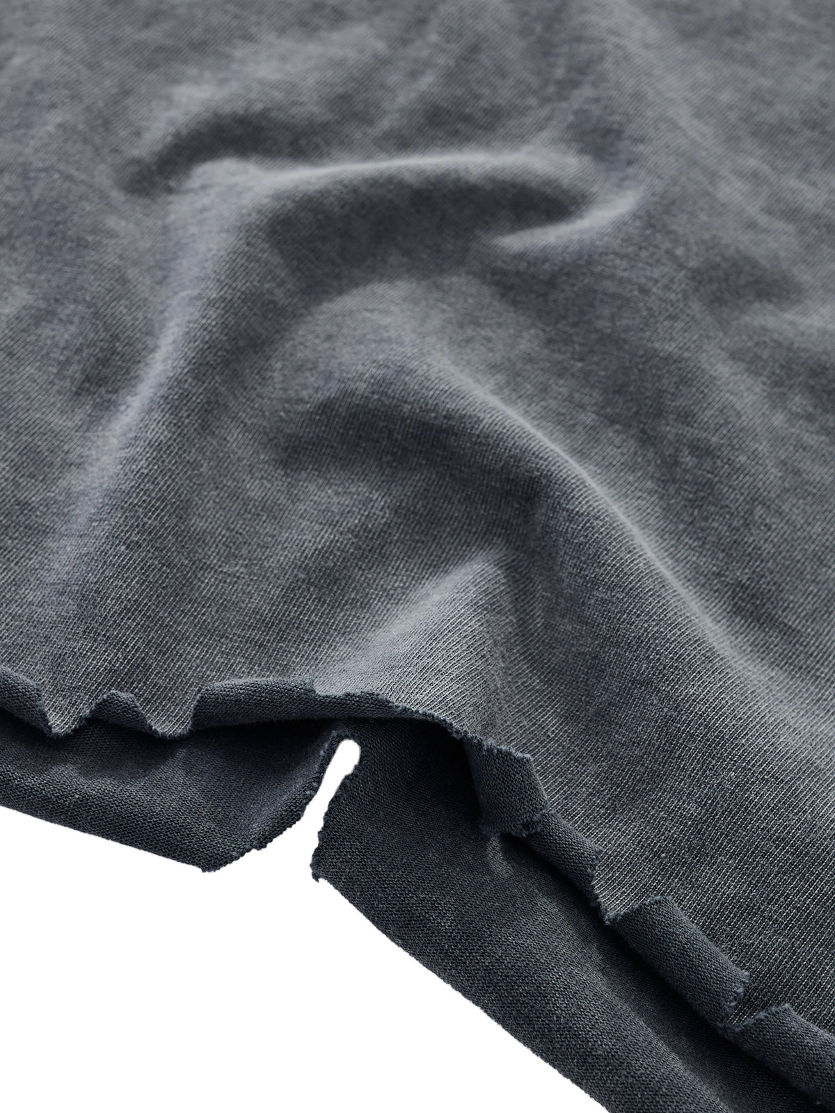 Snow Wash Raw-Hem Boxy Cropped T-shirt