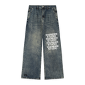 Unisex Vintage Wash Denim Jeans