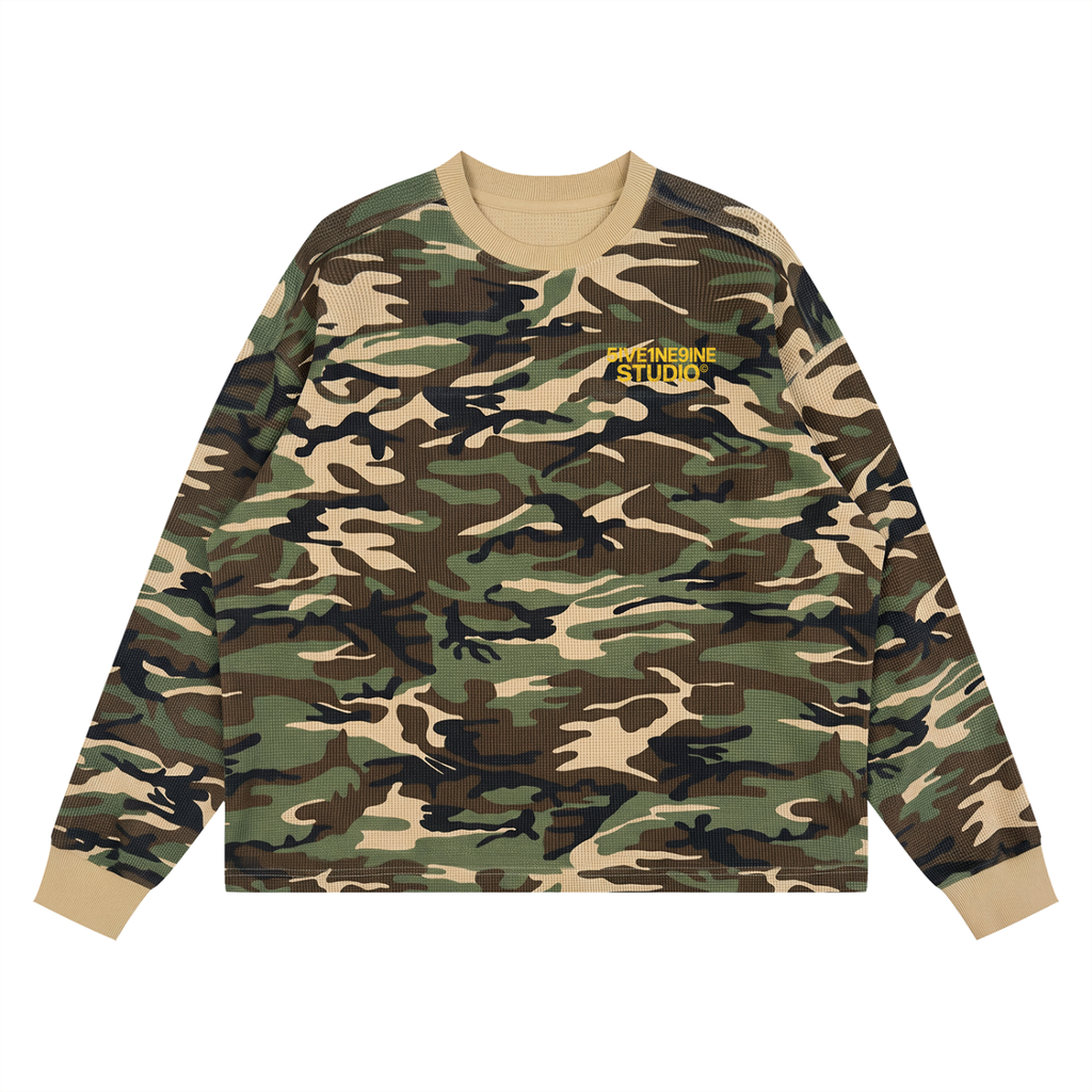 Unisex Waffle Boxy Long Sleeve T-Shirt
