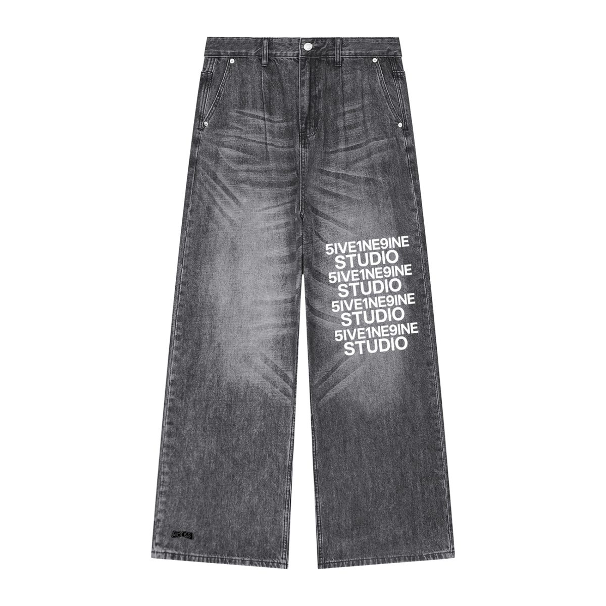 Unisex Vintage Wash Denim Jeans