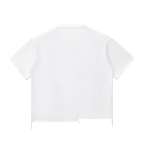 Snow Wash Raw-Hem Boxy T-shirt