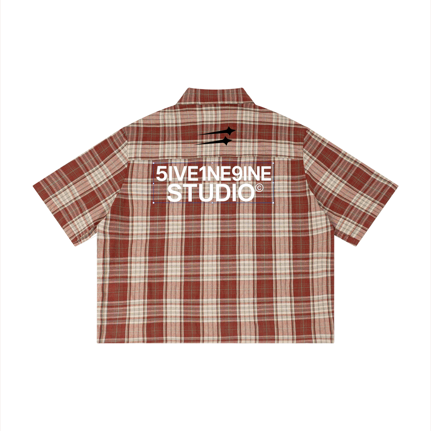 Unisex Plaid Cropped Boxy Short Sleeve Shirt