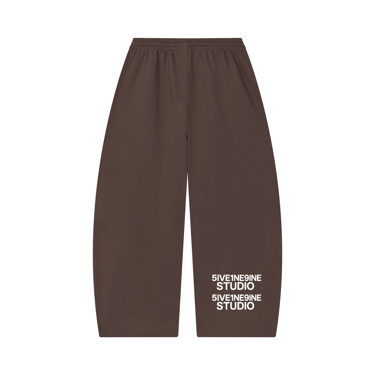 Unisex Waffle Barrel Leg Pants